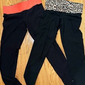 PINK Victoria's Secret Leggings with Leopard and cheetah print Accents